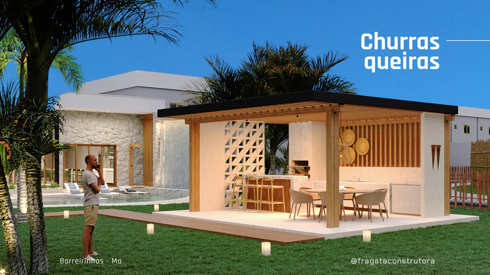 Área de churrasqueiras do Doha Eco Residence