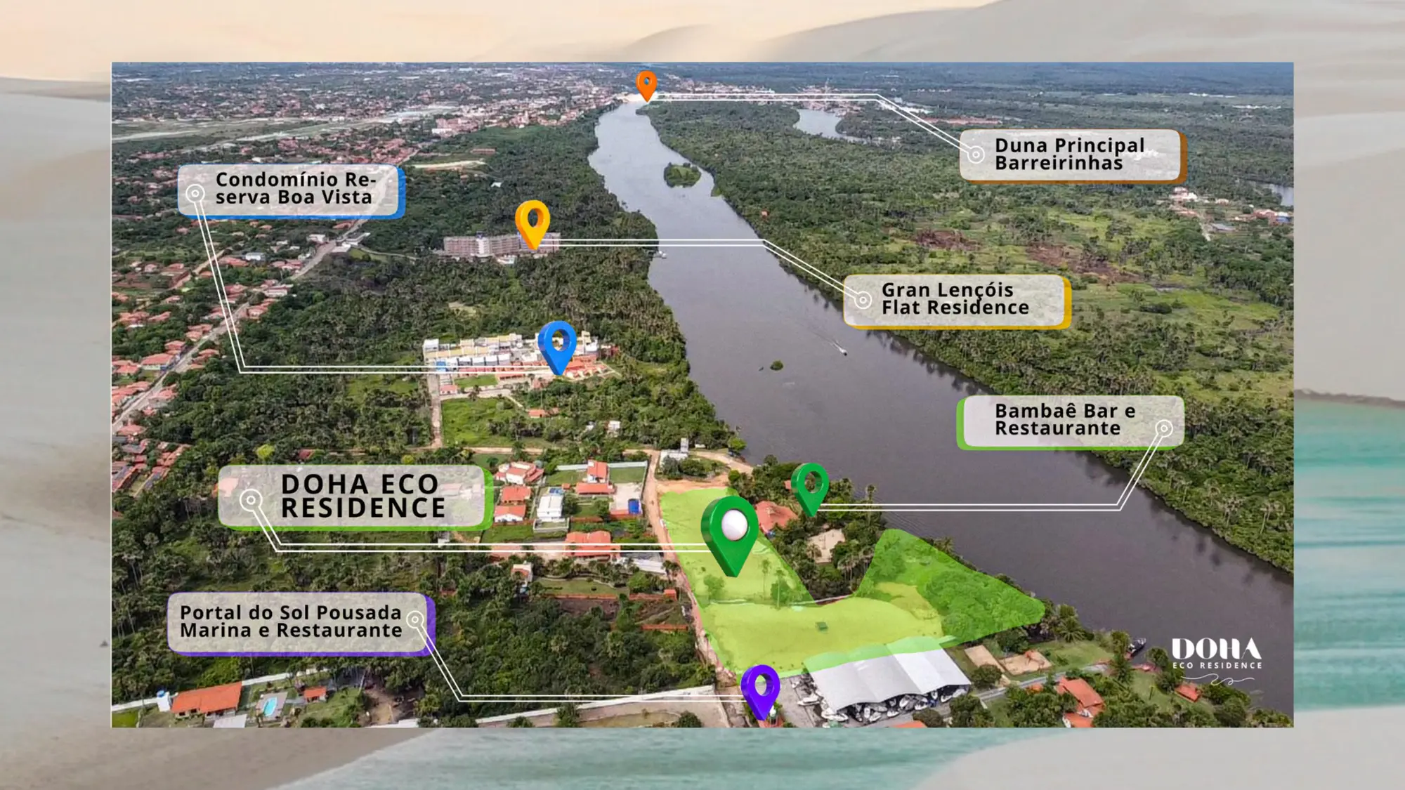 Mapa da localização do Doha Eco Residence em Barreirinhas